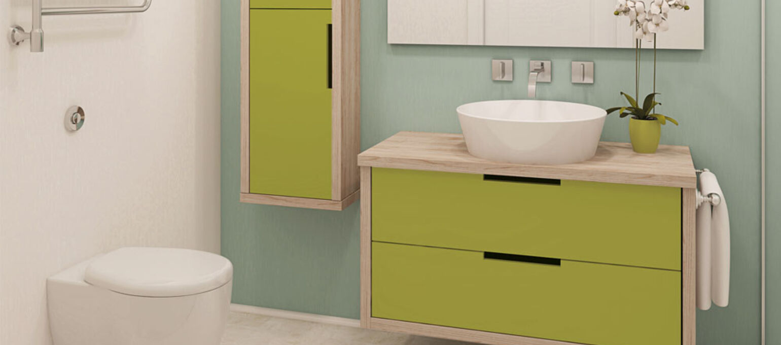 Papel para muebles en verde y oliva glossyline olive para los baños