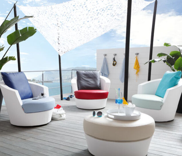 skai<sup>®</sup> artificial leather upholstery materials for outdoor area on boats