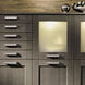 Feuille pour meubles aspect bois New Grey sur la façade de l’étagère