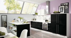 Furniture foil in black & anthracite for kitchen cabinets
