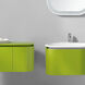 Papel para muebles en verde y oliva para los muebles del baño
