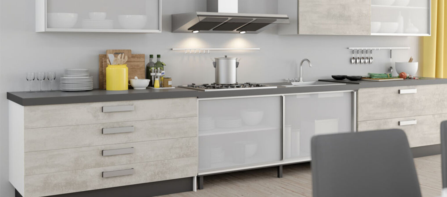 Пленка skai® с имитацией бетона и камня для кухонной мебели