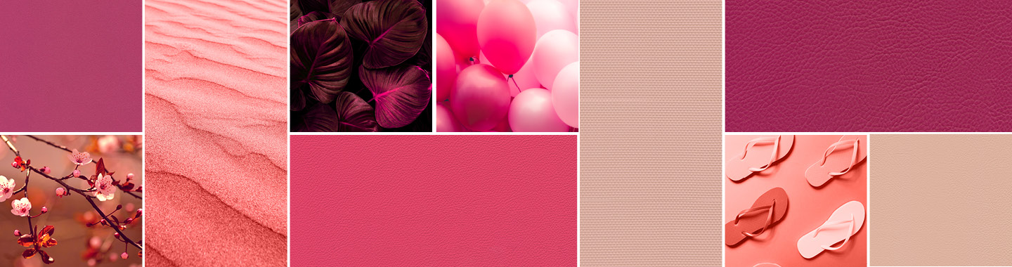 Kunstleder in pink und rosa