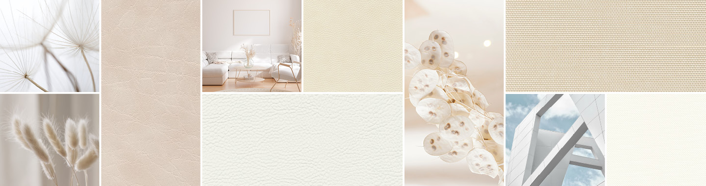skai® Faux Leather white & light beige